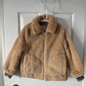 Zara girls faux fur jacket size 7
